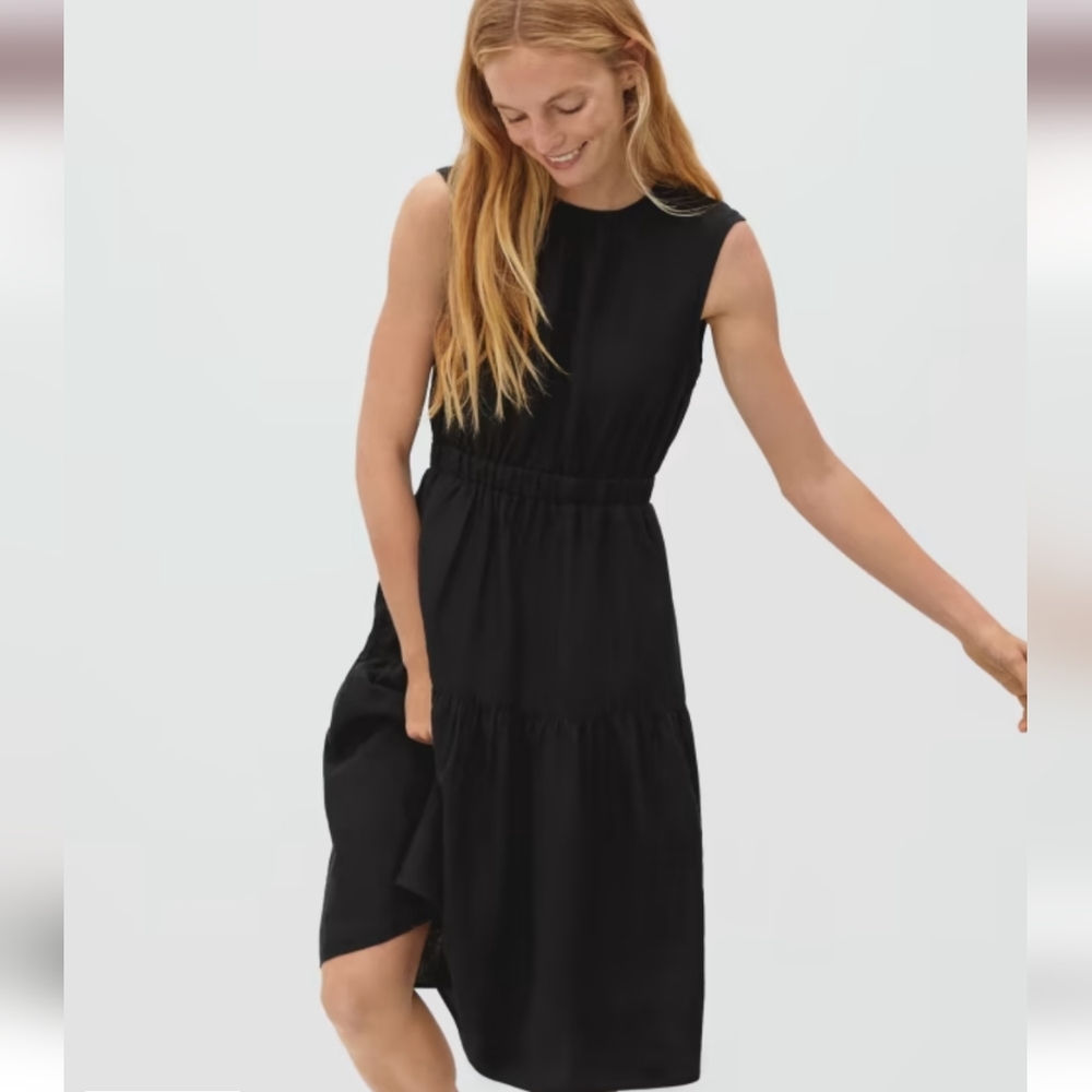 Everlane Linen Open-Back Dress